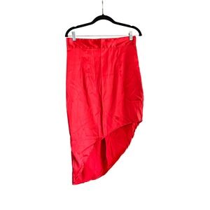 Handmade Red Asymmetrical High Low‎ Skirt Party Cocktail Dressy